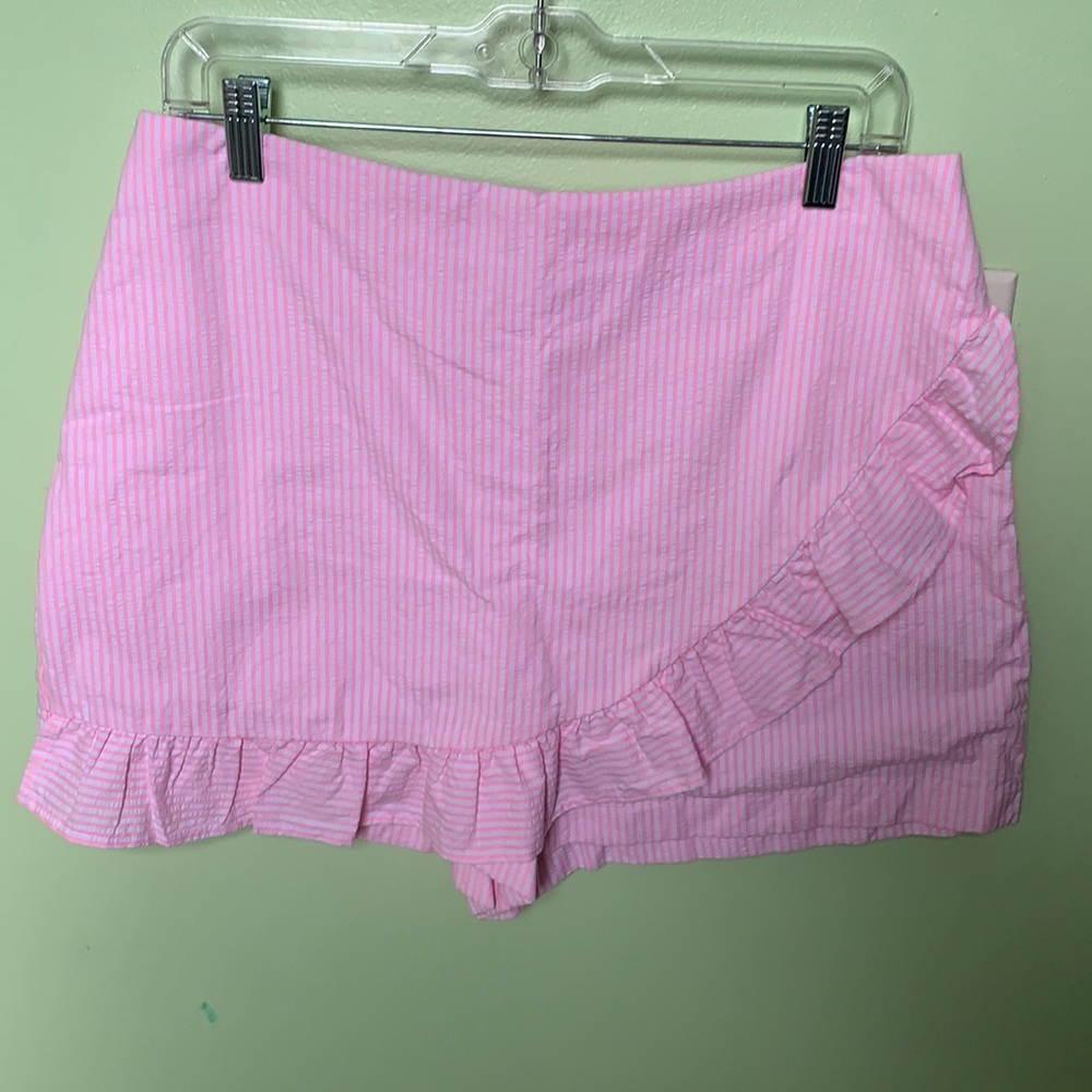 Lilly Pulitzer Pink Stripe Ruffle Skort